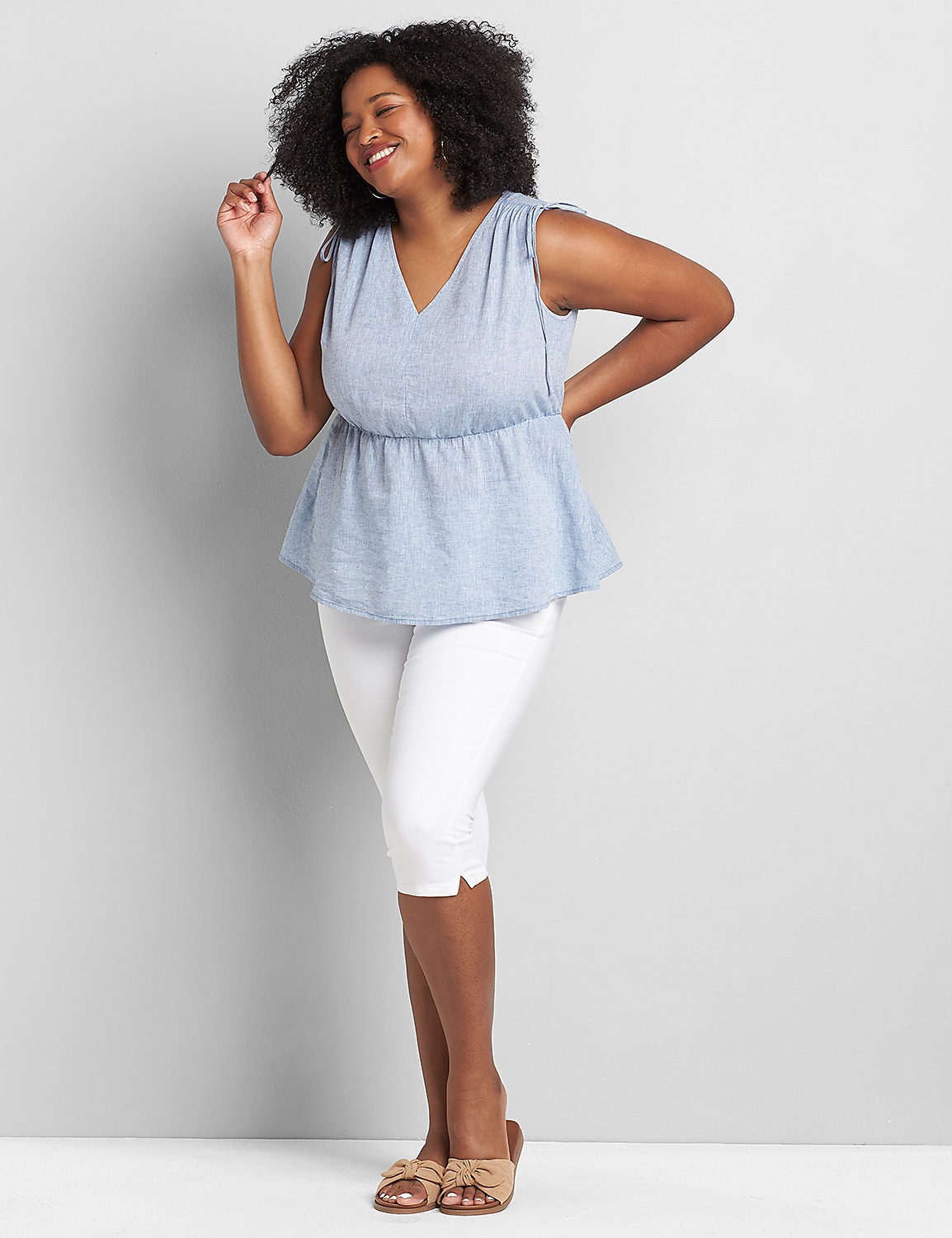 Tie-Shoulder Top Product Image 3