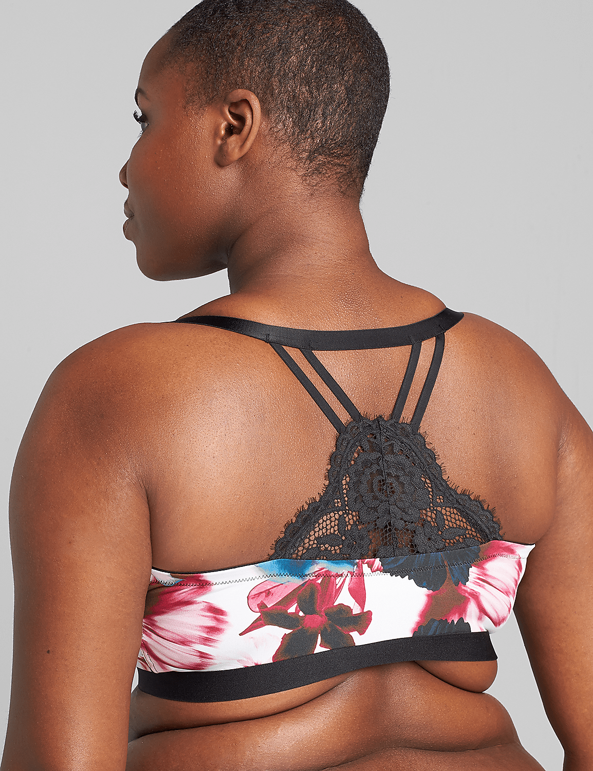 Floral Front-Close Unlined No-Wire Bra Product Image 4