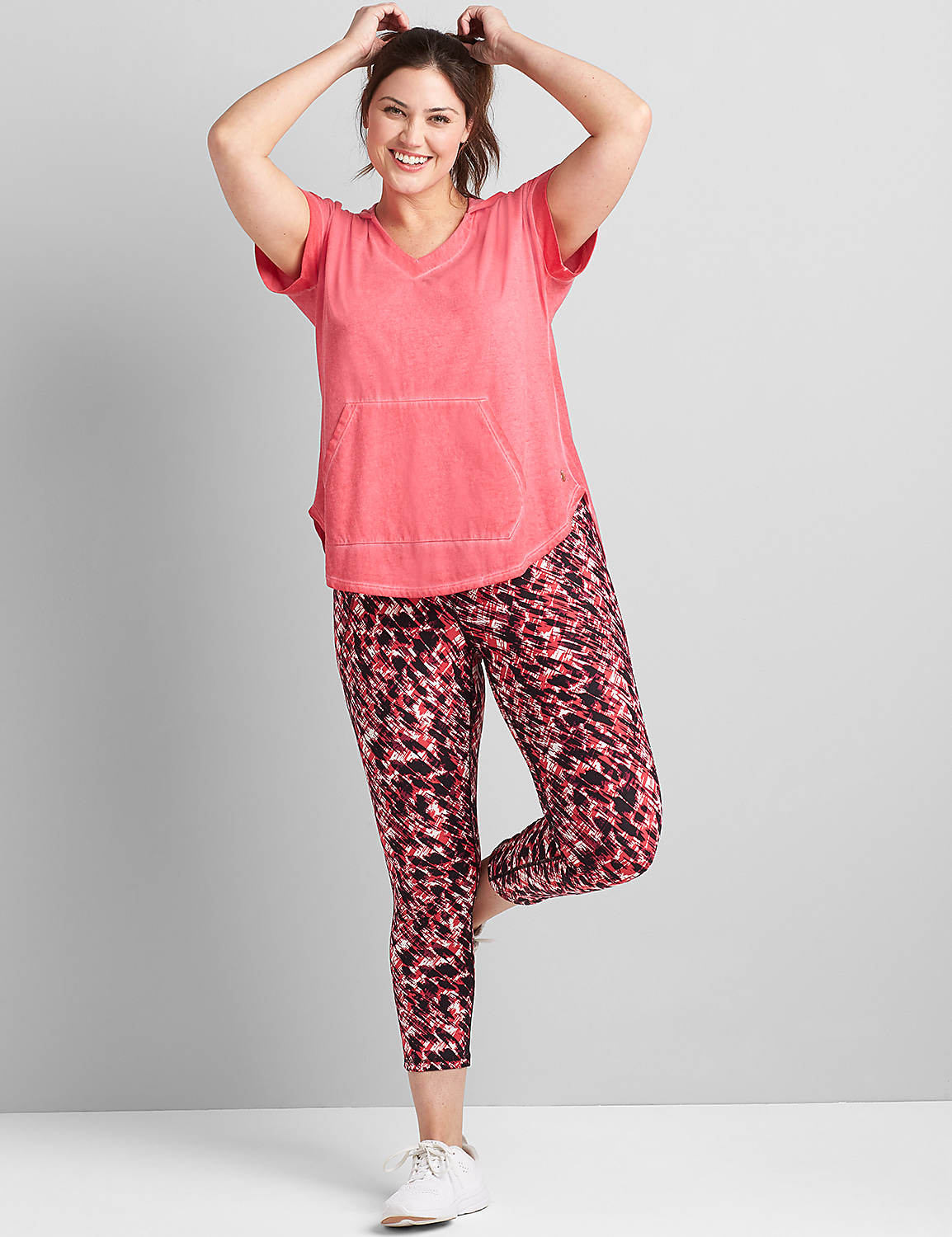 LIVI Capri Legging With Wicking - Crisscross Hem Product Image 3