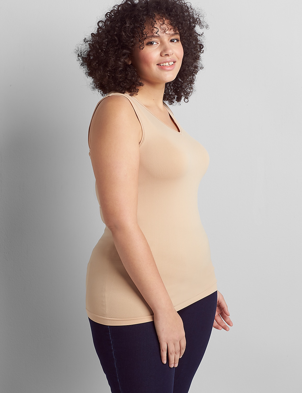 Seamless Double V-Neck Tank Product Image 4