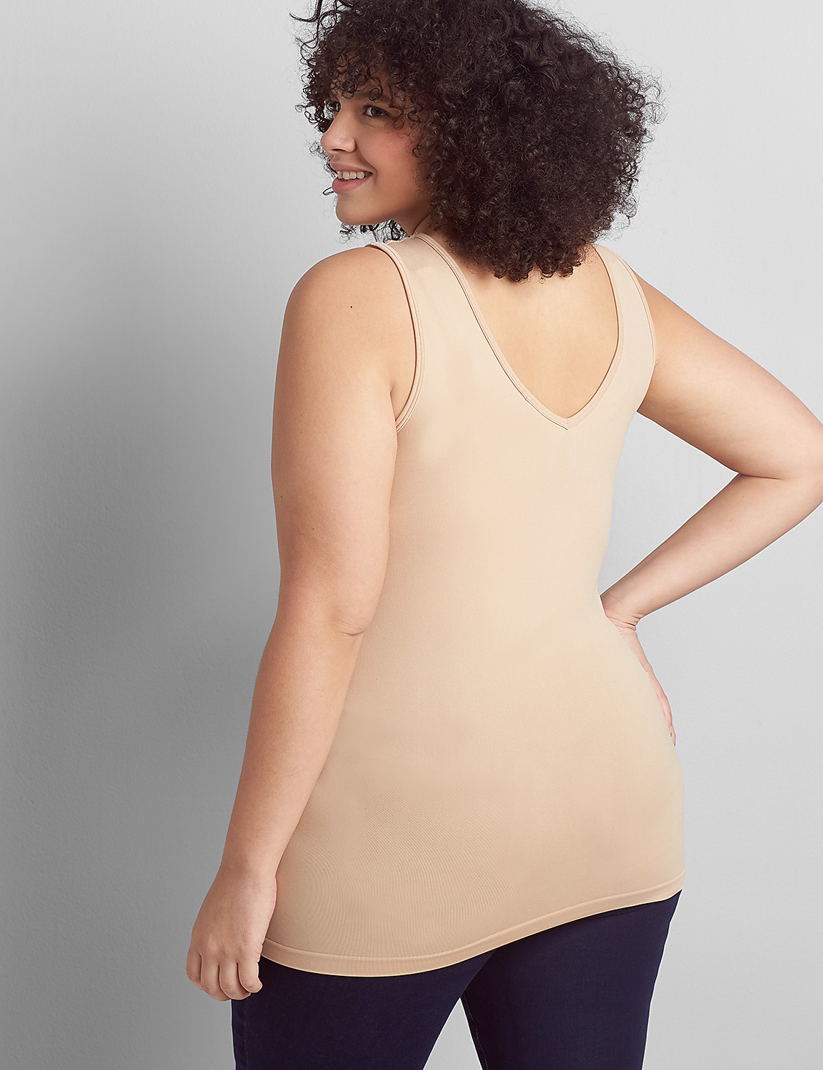 Seamless Double V-Neck Tank Product Image 2