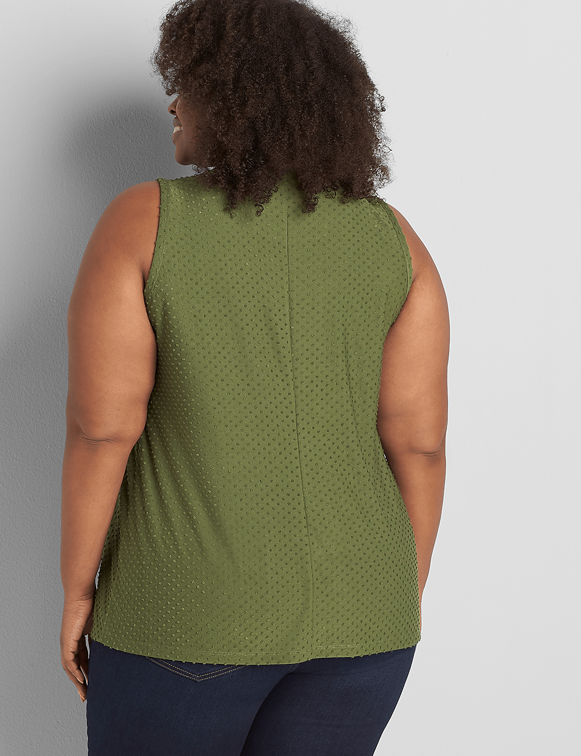 Clip Dot Seamed Babydoll Subtle Swing Tank Product Image 2