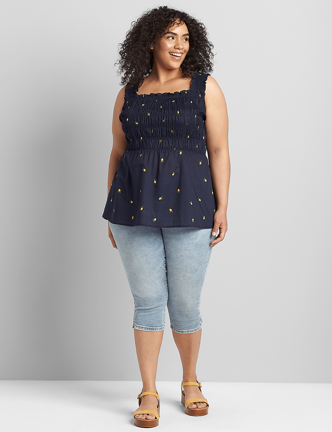 Sleeveless Smocked Peplum Top Product Image 3