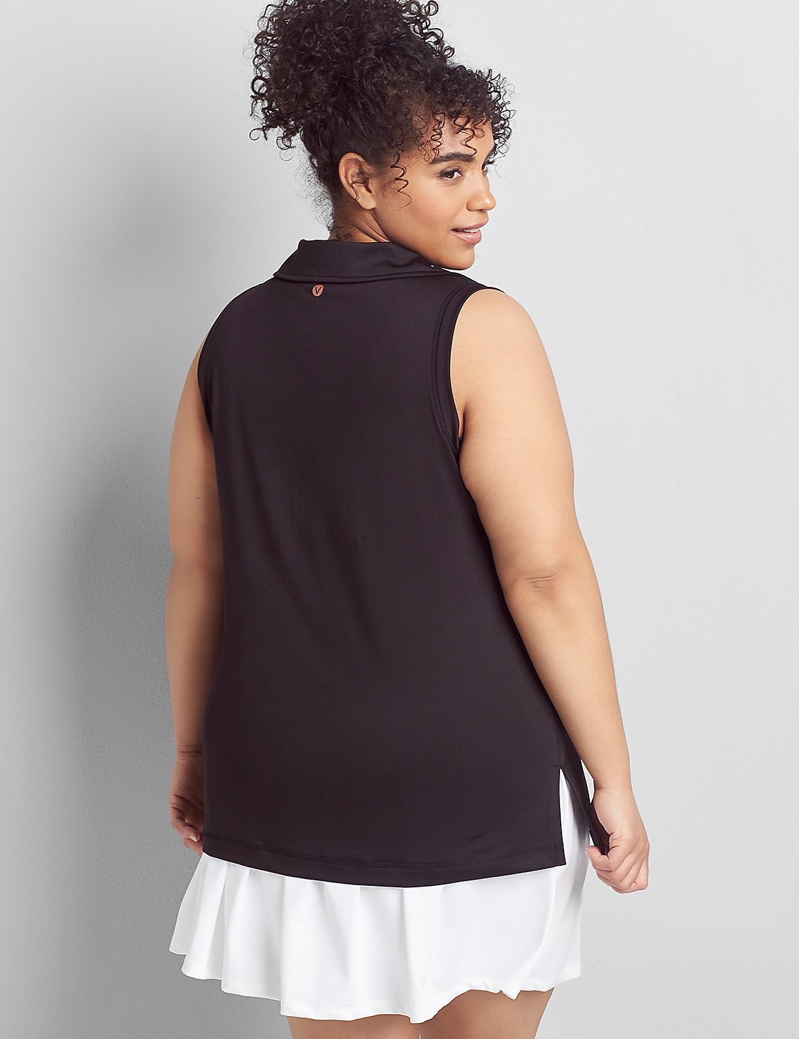 LIVI V-Neck Wicking Polo Tank Product Image 2