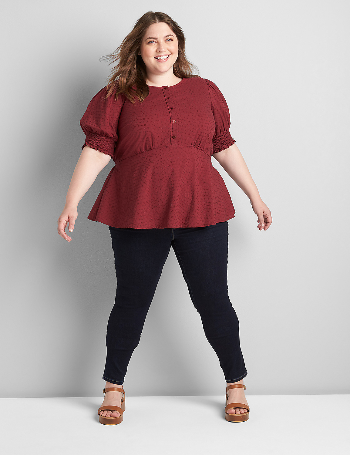 Button-Down Babydoll Top Product Image 2