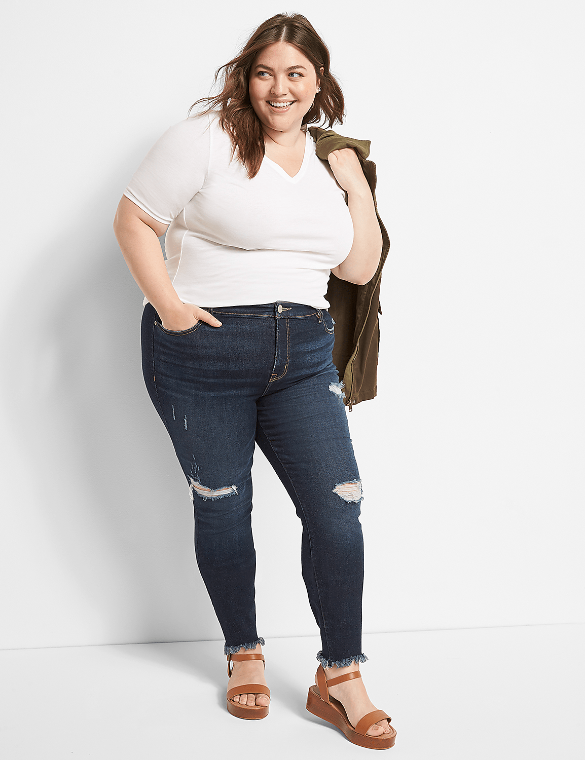 Straight Fit High-Rise Skinny Jean Product Image 3
