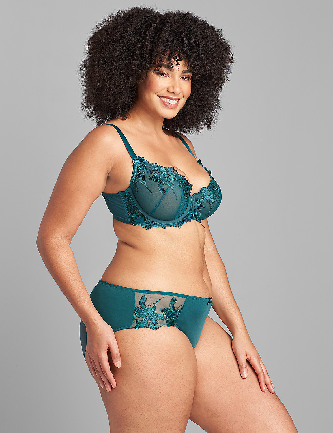 Embroidered Unlined Balconette Bra Product Image 3