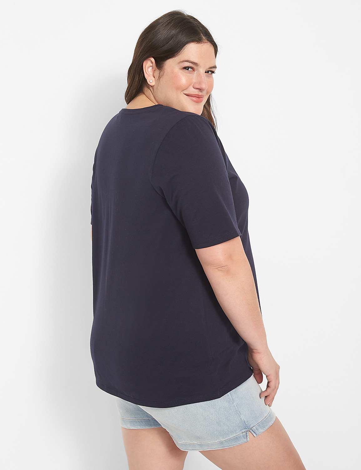 Classic Perfect Sleeve V-Neck Tee Product Image 2
