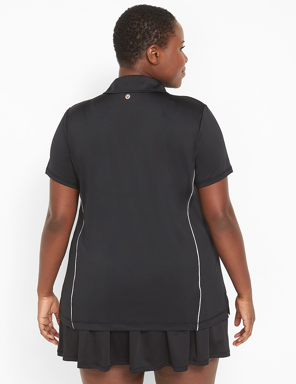 LIVI Wicking Short-Sleeve Zip-Up Polo Product Image 2