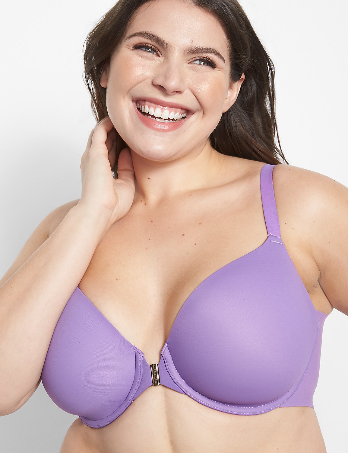 Front-Close Totally Smooth Lightly Lined Full Coverage Bra Product Image 4