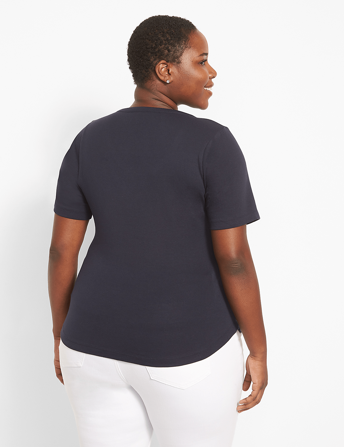 Classic Perfect Sleeve Scoop-Neck Tee Product Image 2