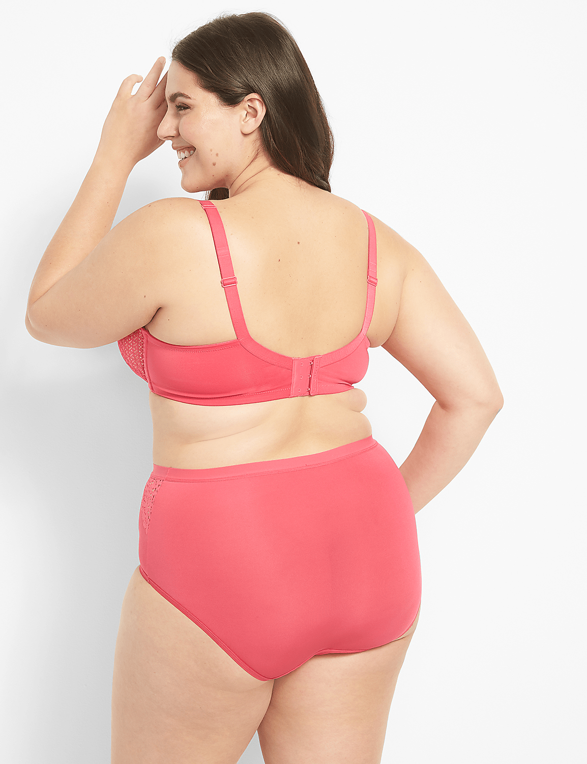 Smooth Lightly Lined Balconette Bra With Lace Trim Product Image 2