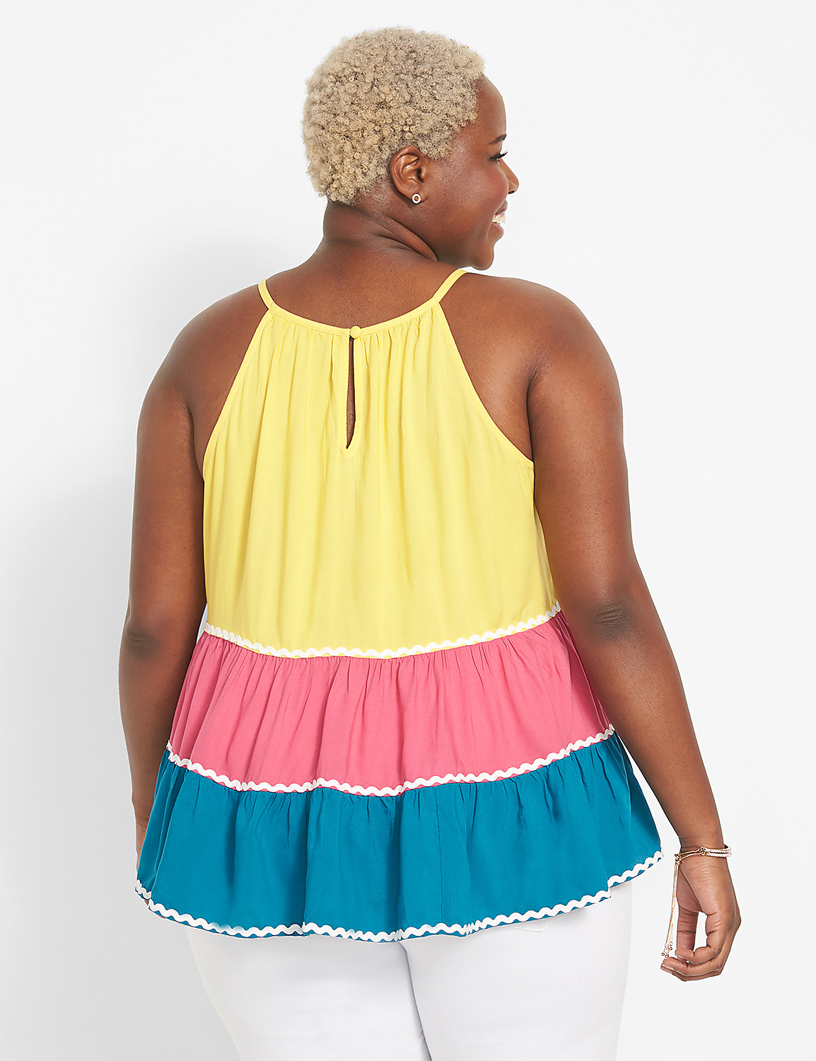 Classic Halter-Neck Tiered Tank Product Image 2