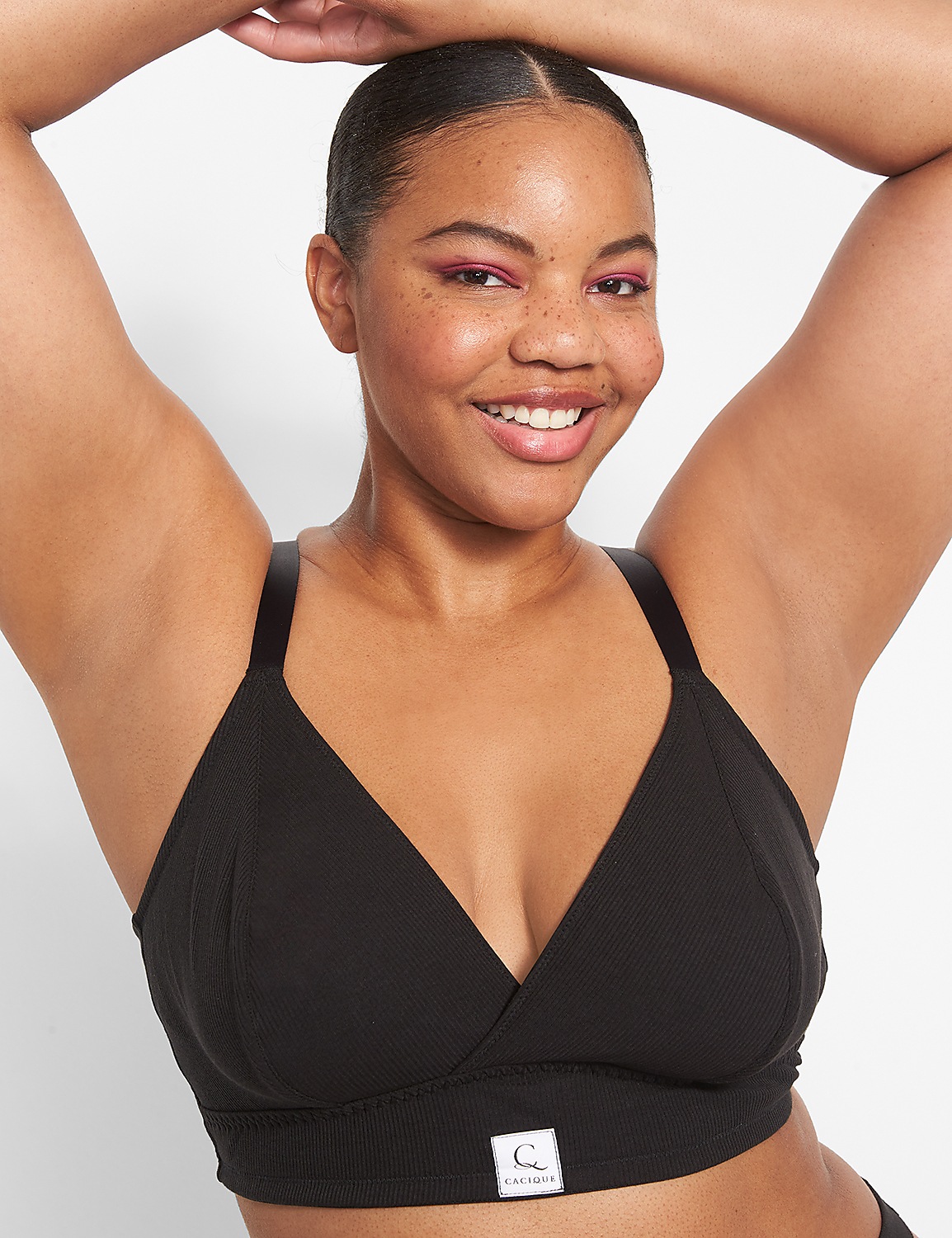 Ribbed Unlined Triangle Bralette Product Image 4
