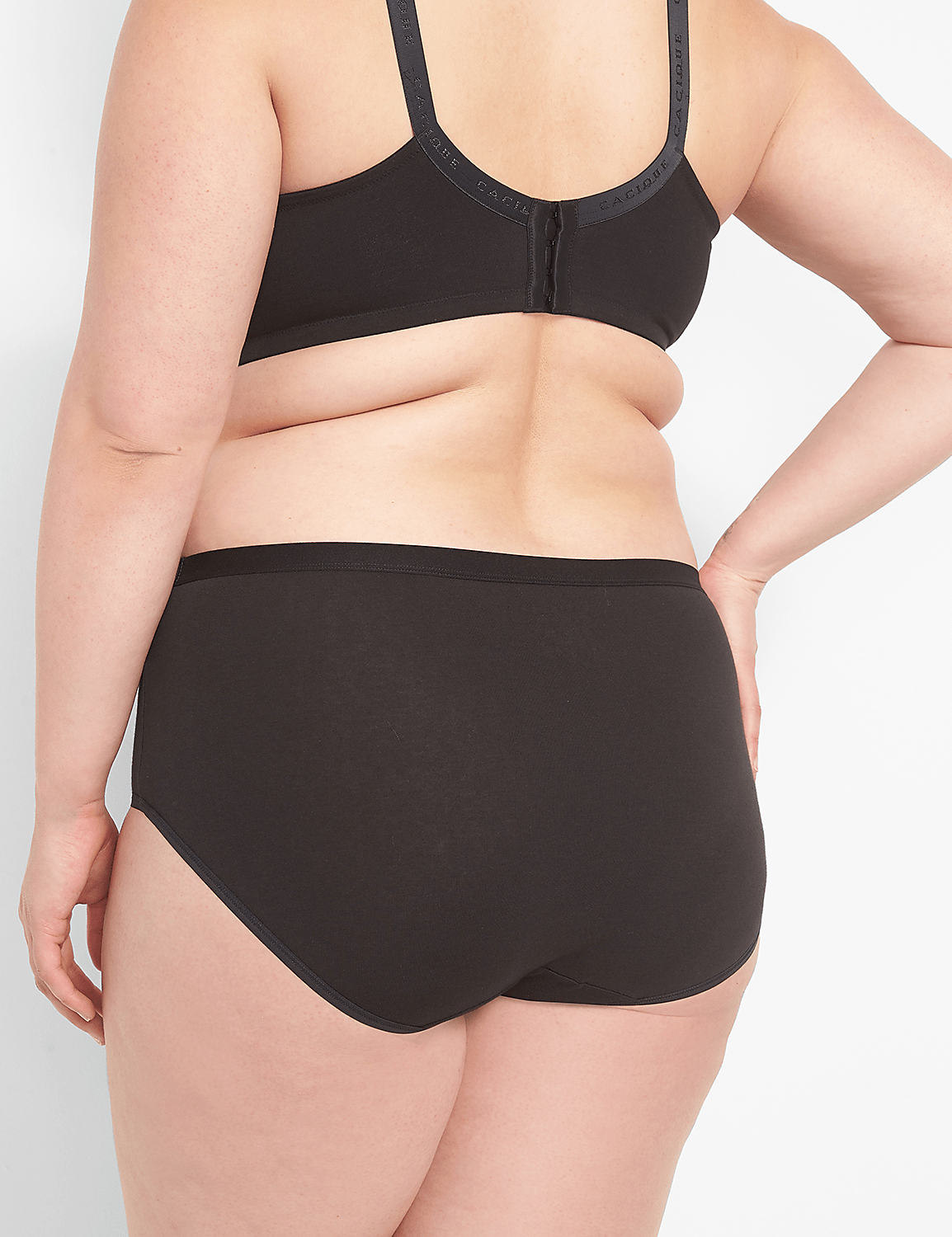 Cotton High-Leg Brief Panty With Lace Waist Product Image 2