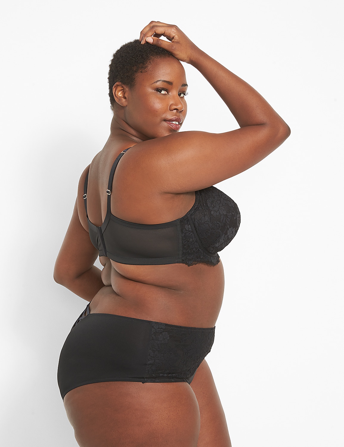 Lace Lightly Lined French Balconette Bra Product Image 3