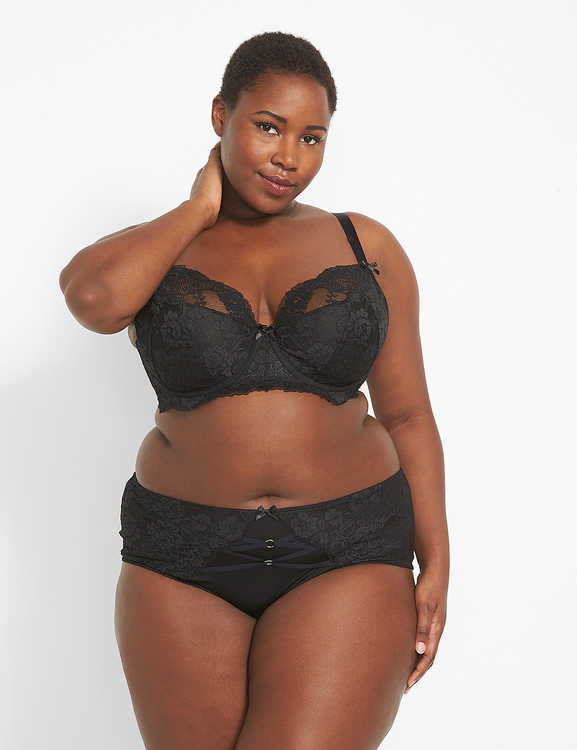 Lace Lightly Lined French Balconette Bra Product Image 5