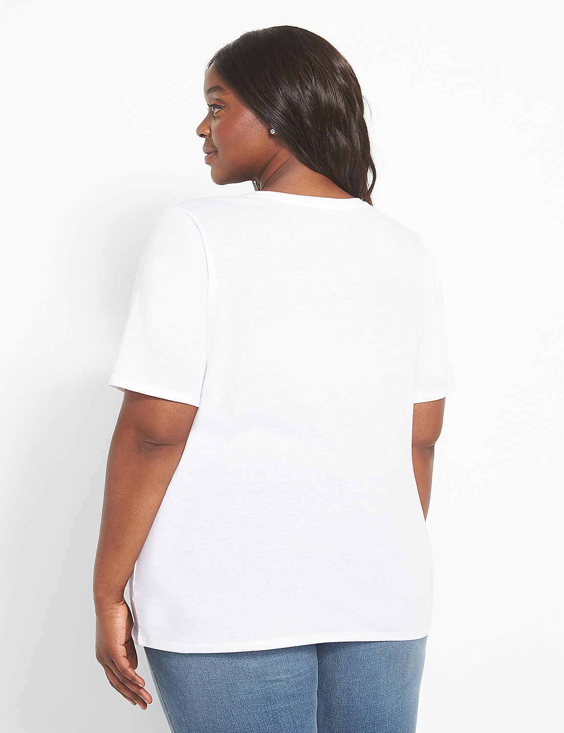 Classic Perfect Sleeve V-Neck Tee Product Image 2
