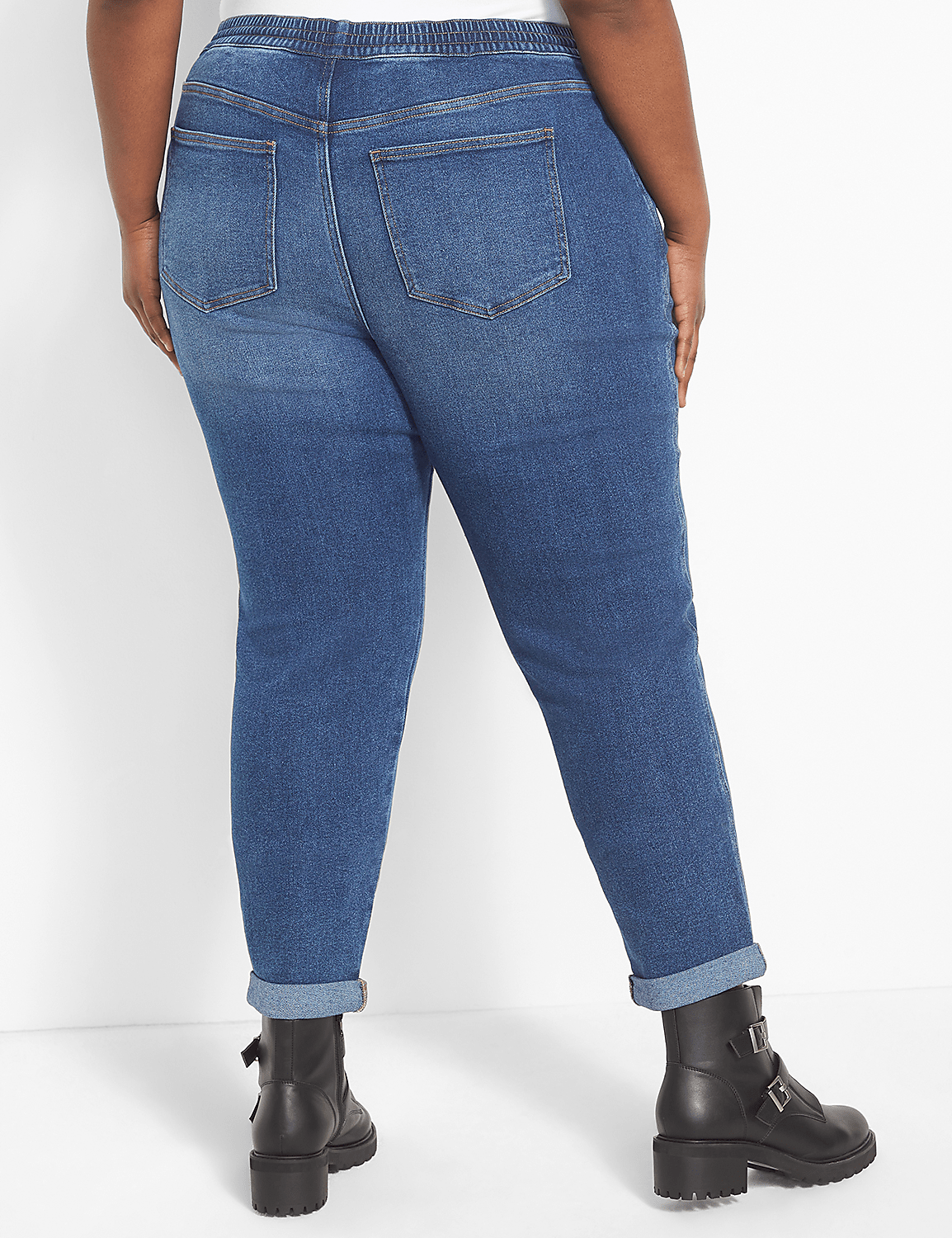 Pull-On Boyfriend Jean - Light Wash Product Image 2