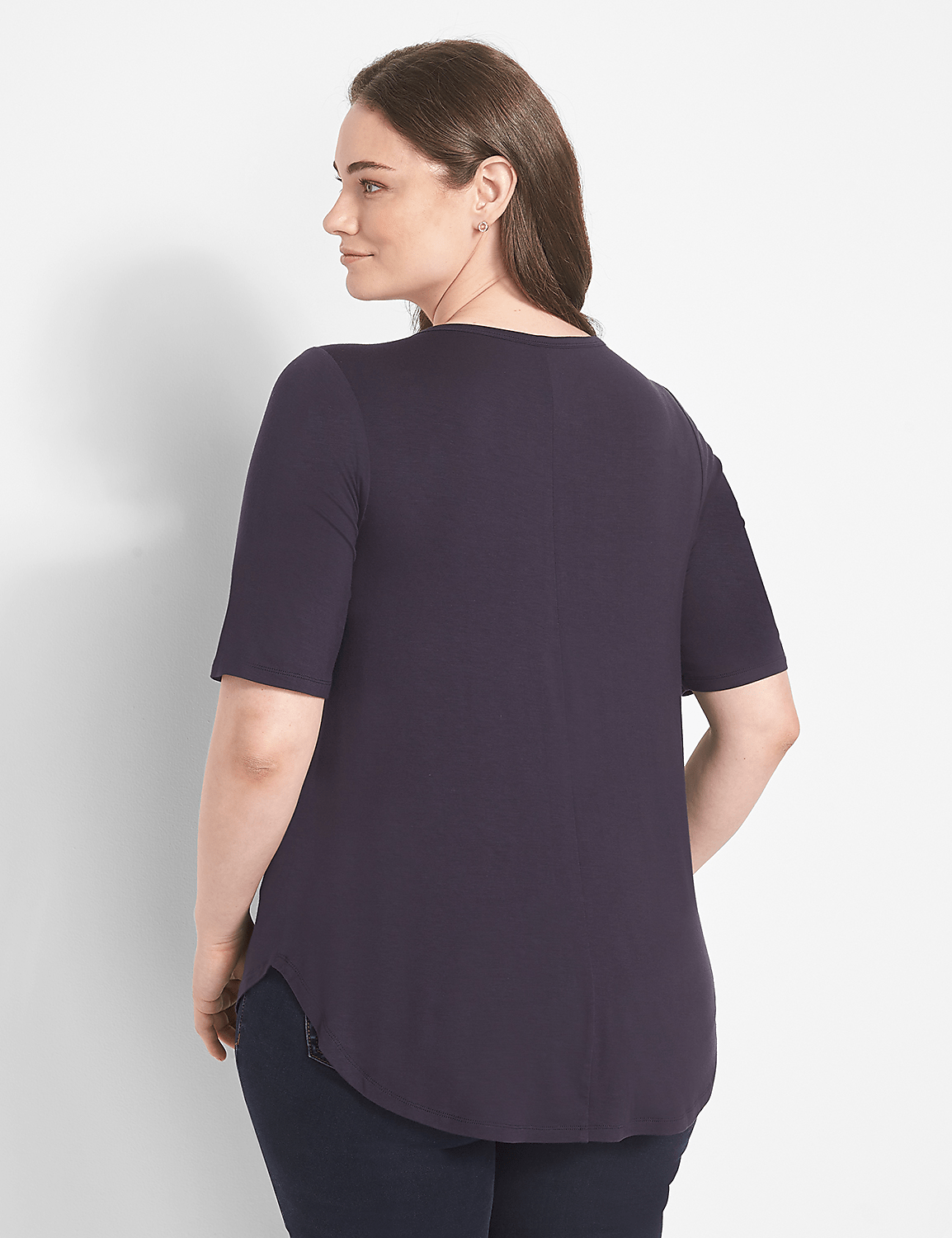 Classic Perfect Sleeve Open Crew-Neck Tee Product Image 2