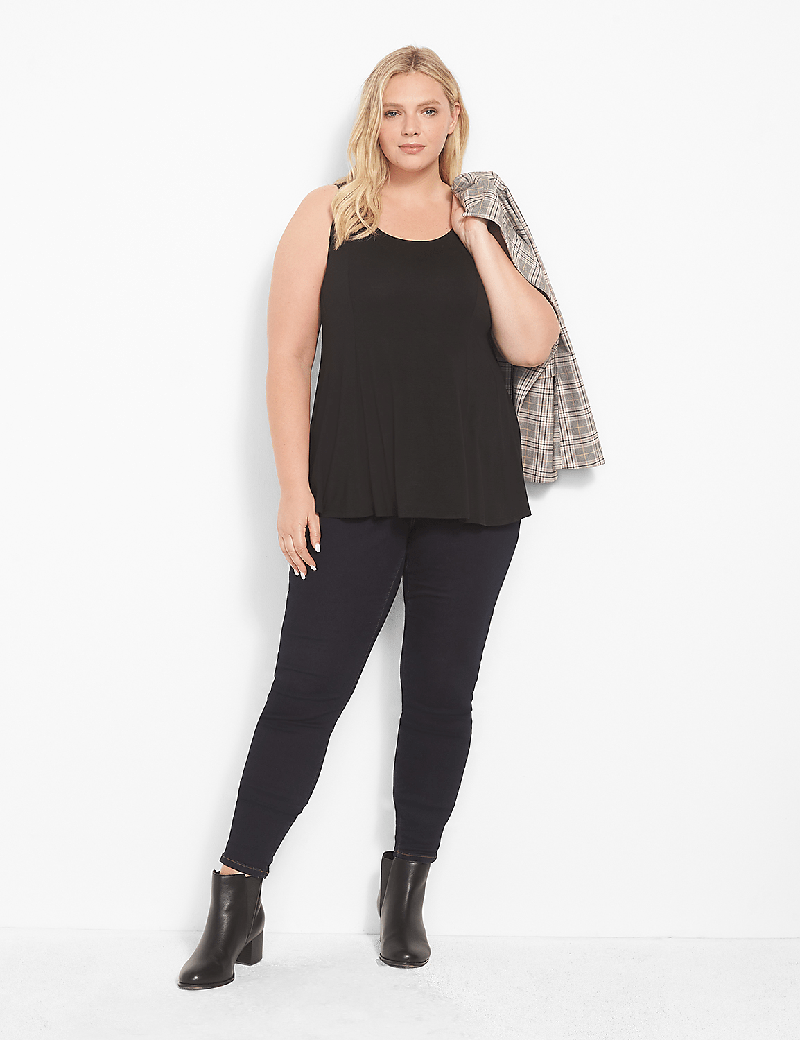 Classic Scoop-Neck Fit & Flare Tank Product Image 3