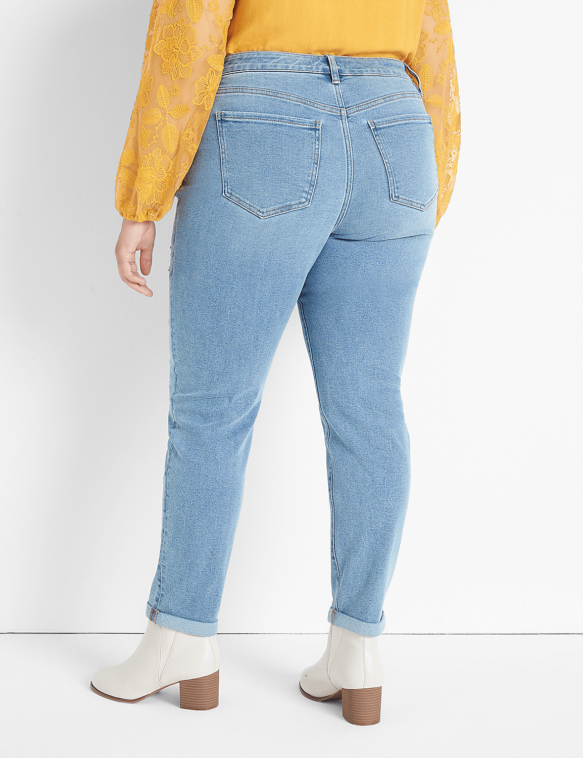 Signature Fit Boyfriend Jean - With Patchwork Product Image 2