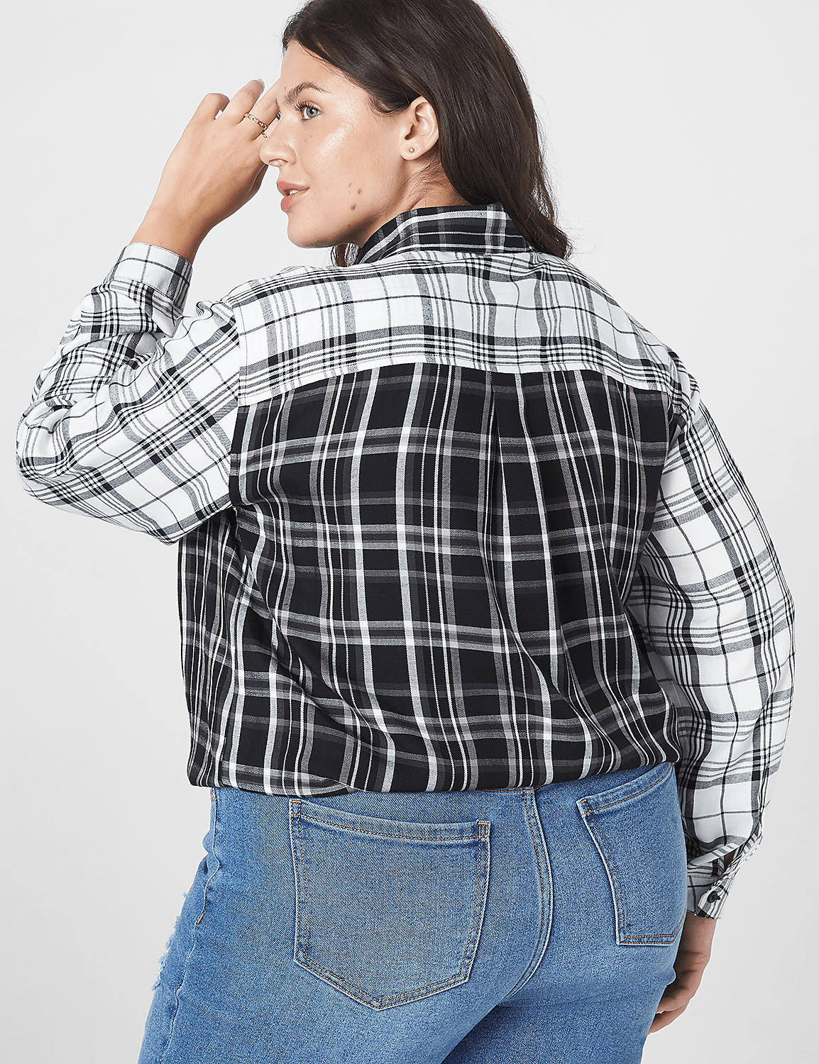 Classic Long Sleeve Collared Button | LaneBryant