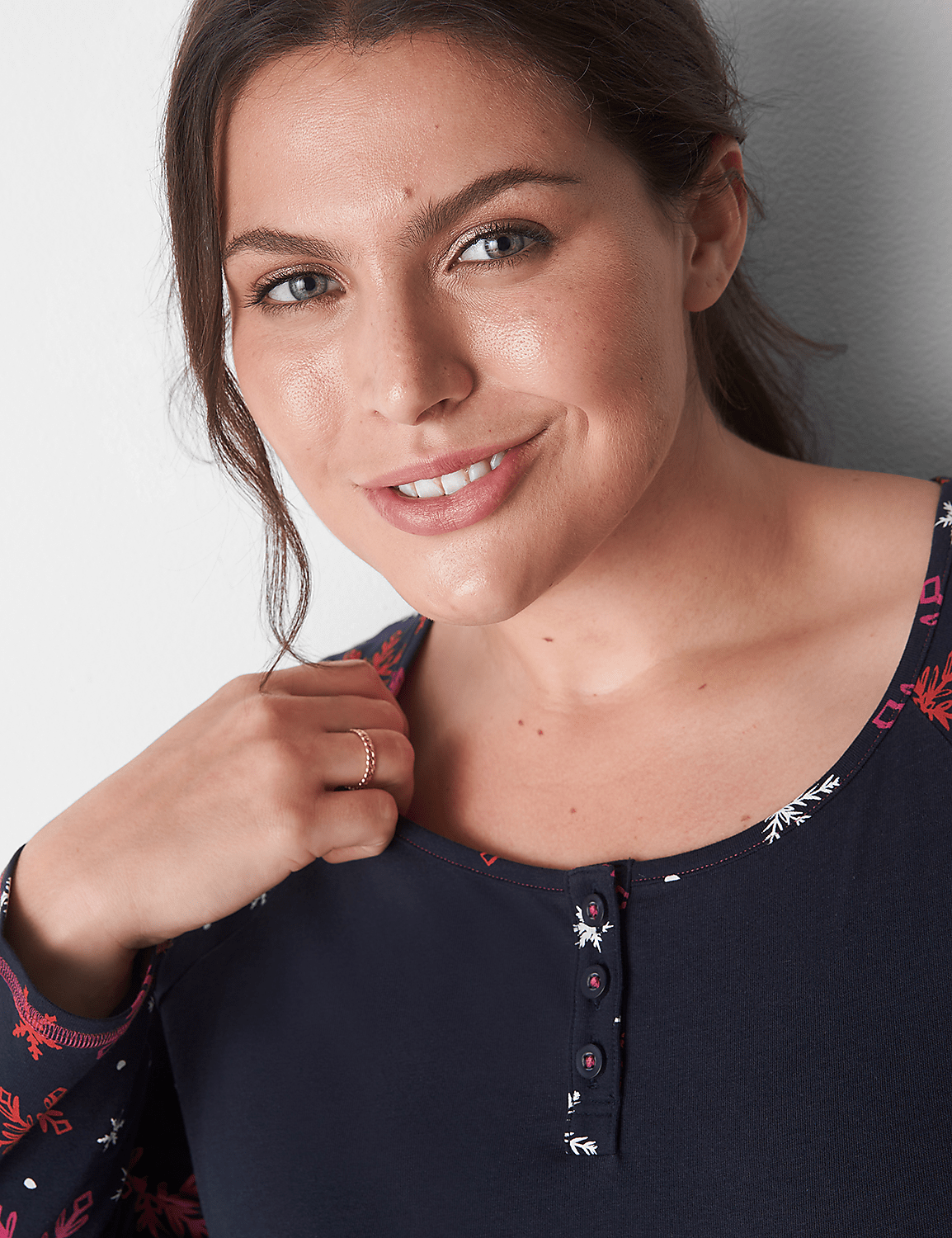 Comfy Cotton Henley Tee & Legging PJ Set Product Image 4