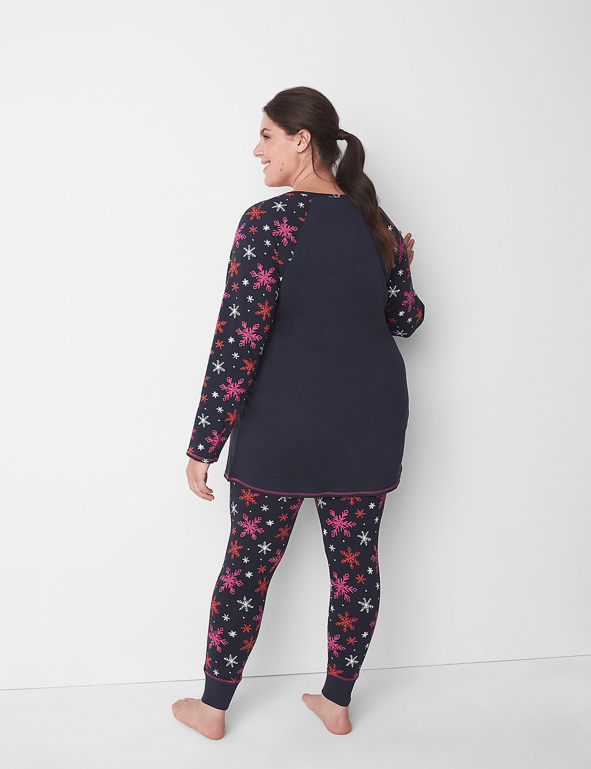Comfy Cotton Henley Tee & Legging PJ Set Product Image 2
