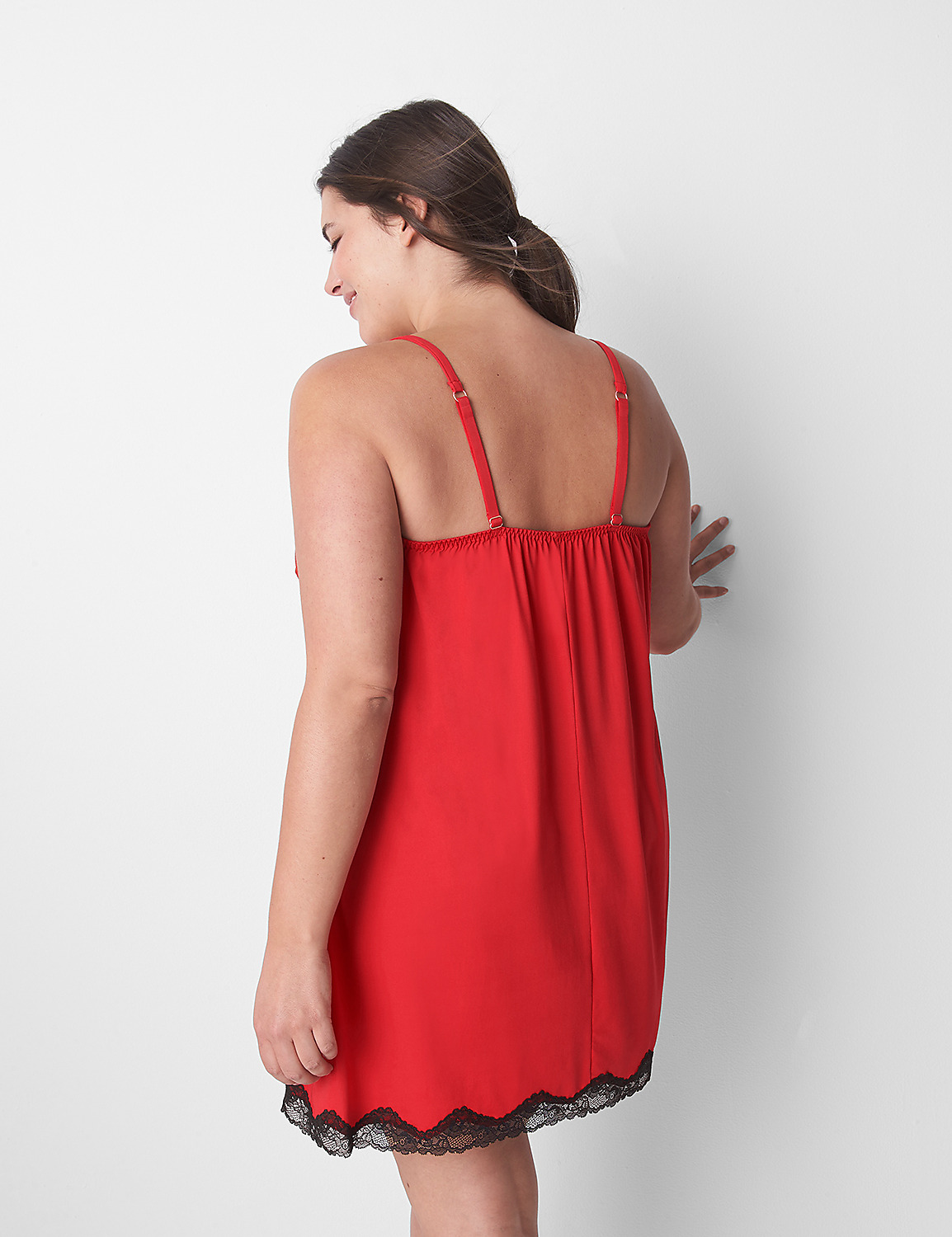 Micro Lace Trim Chemise 1131292 | LaneBryant