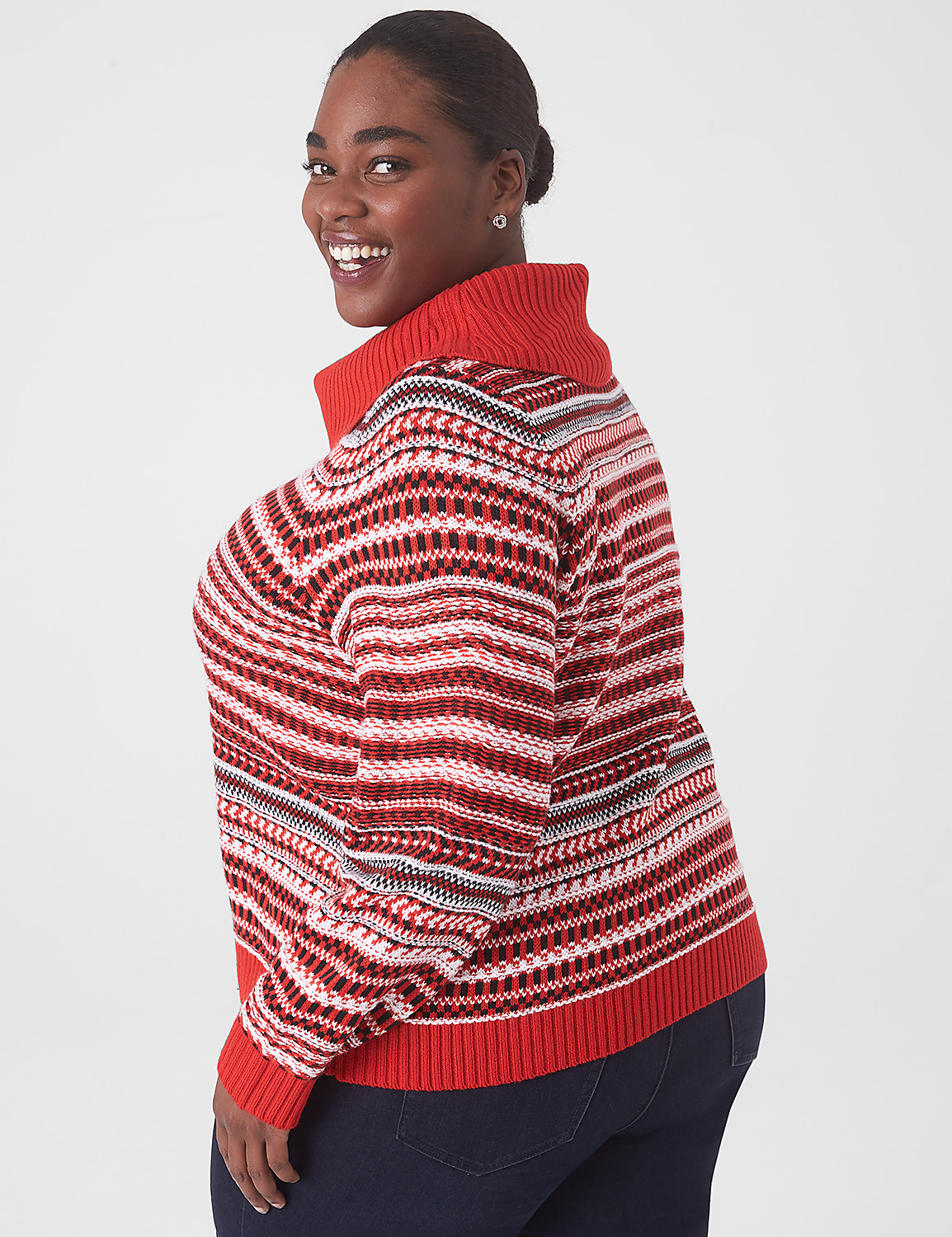 Classic Long-Sleeve Cowlneck Sweater Product Image 2
