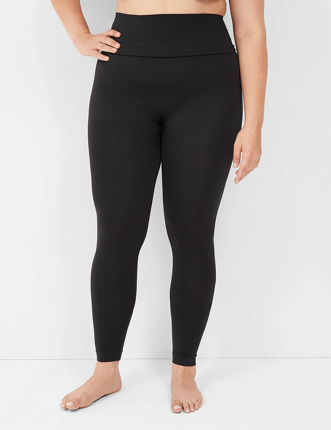 High-Waist Smoothing Leggings - Seamless Product Image 1
