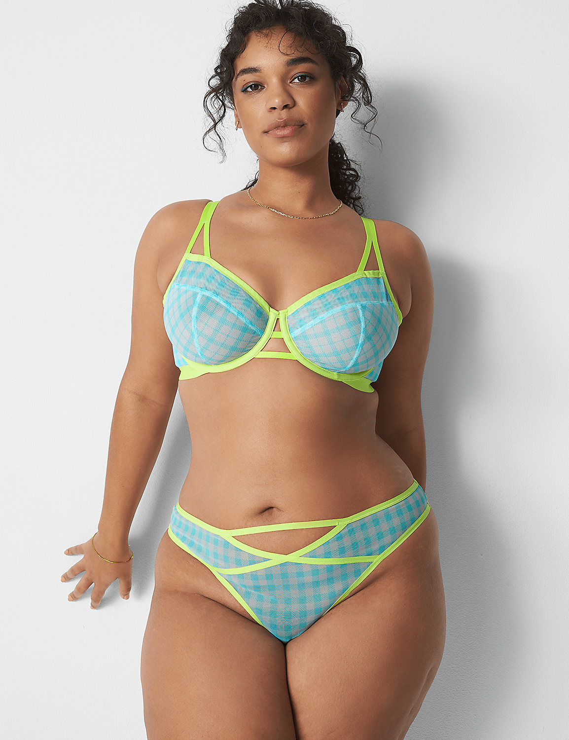 Mesh Strappy Thong Product Image 1