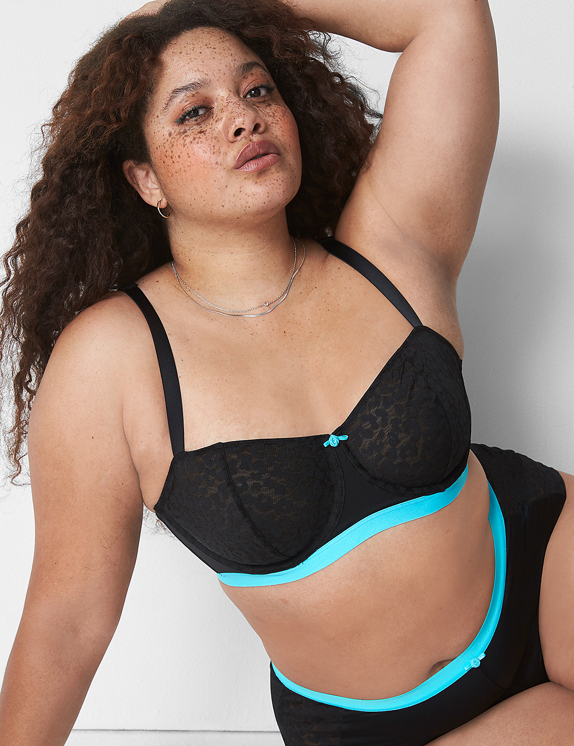 Animal Lace Unlined Straight Balconette Bra Product Image 1