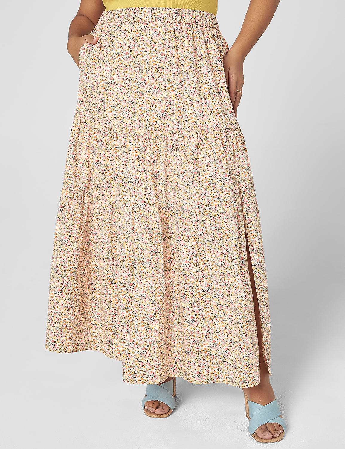 Tiered Maxi Skirt Product Image 1
