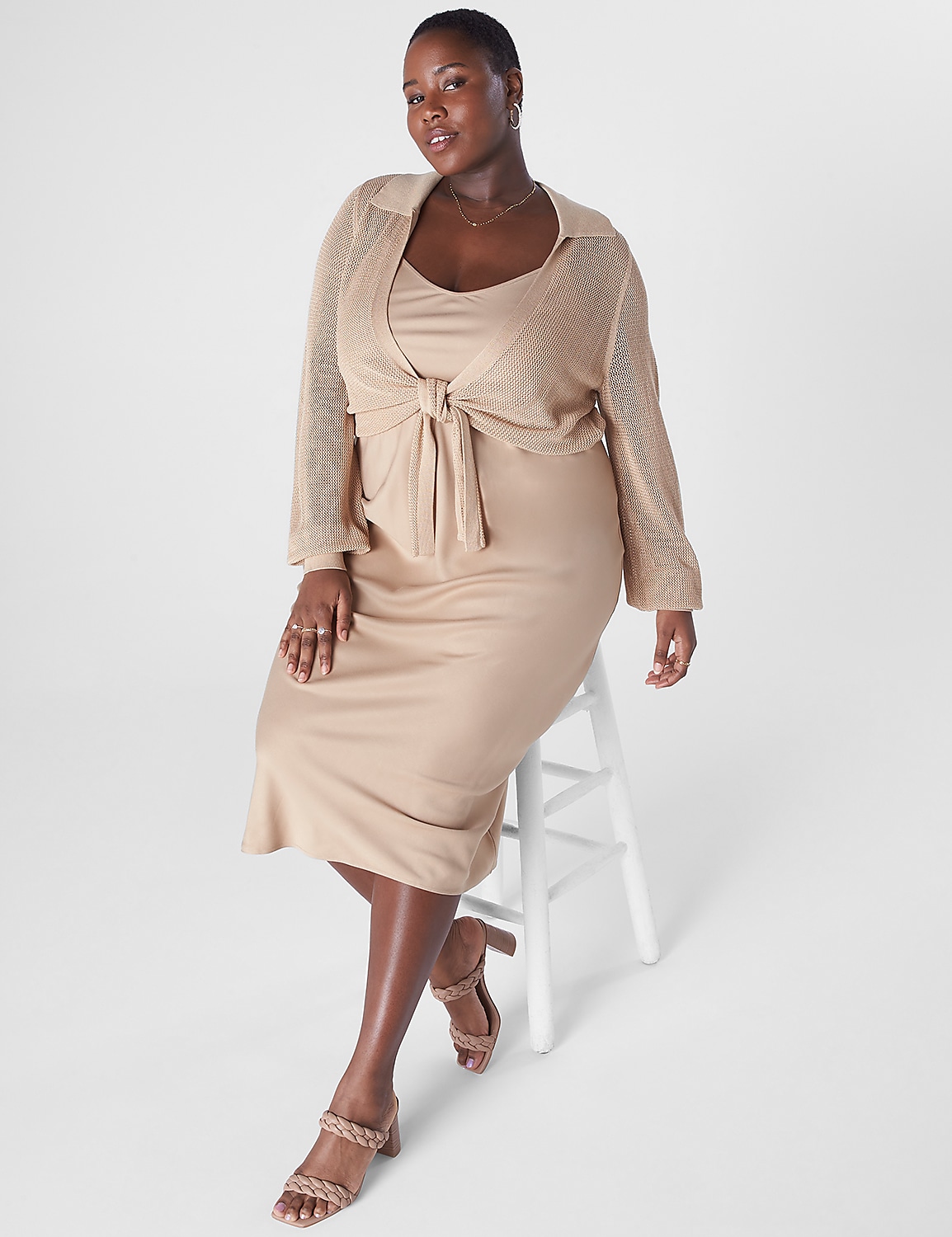 diotima crochet dress Crochet made in Jamaica Modelyn Elegant Cream White mermaid sexy dress Size:M | 36-38