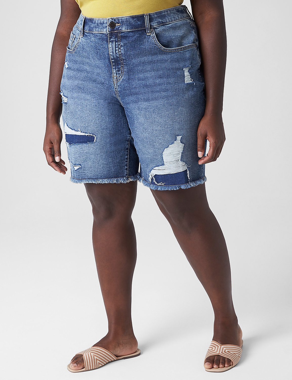 Signature Fit Boyfriend Bermuda Jean Short Product Image 1