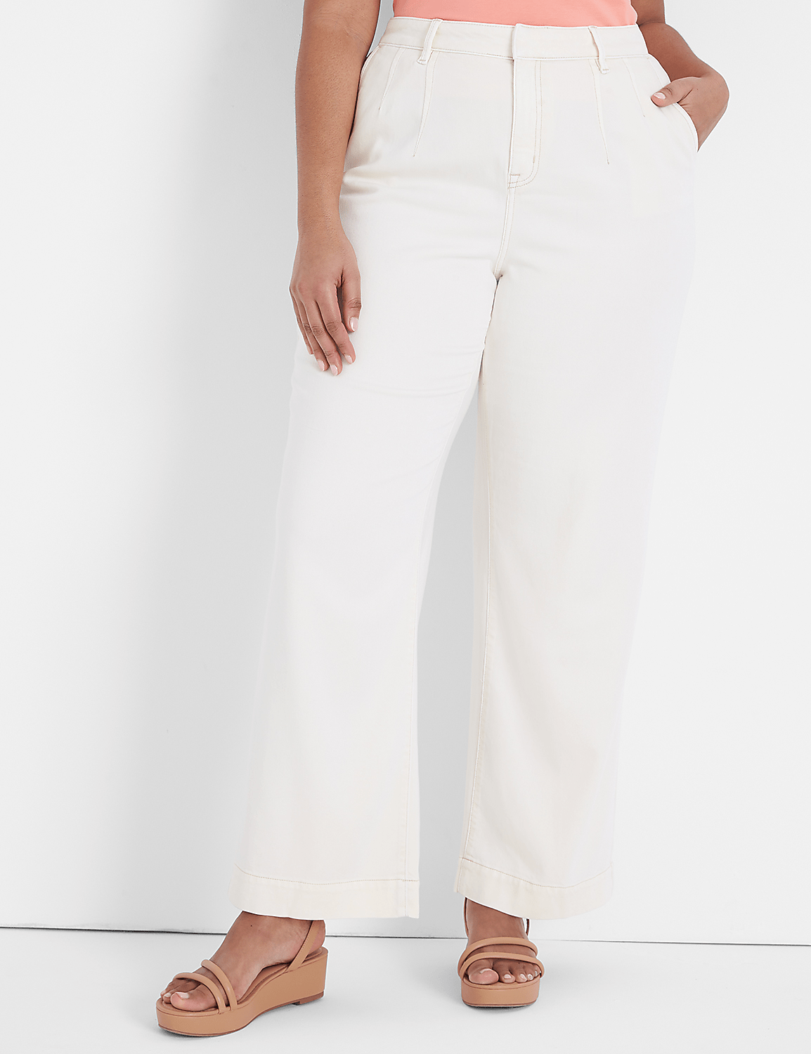 Signature Fit Fluid Wide Leg Trouser Jean Product Image 1