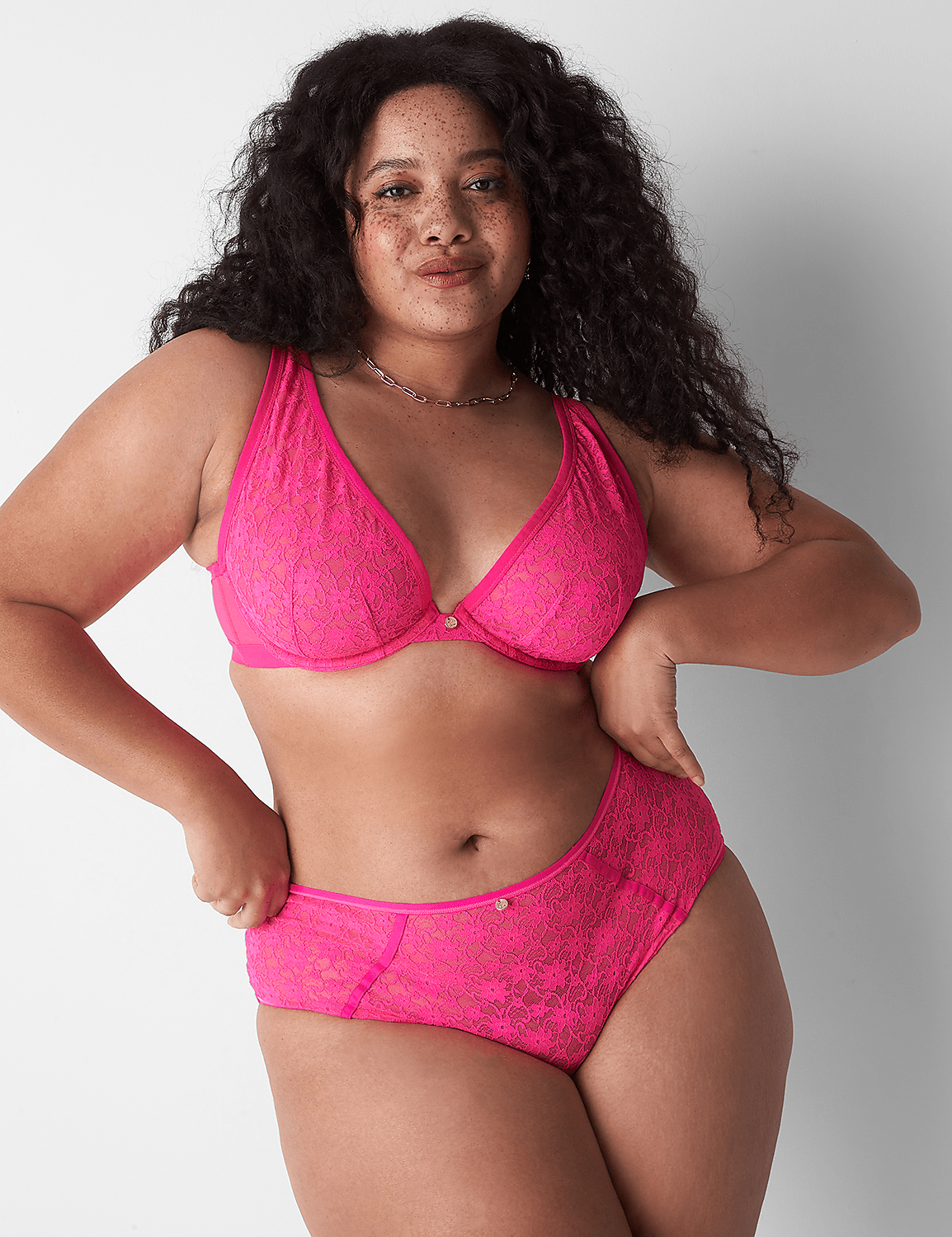 Allover Lace Cheeky Panty Product Image 1