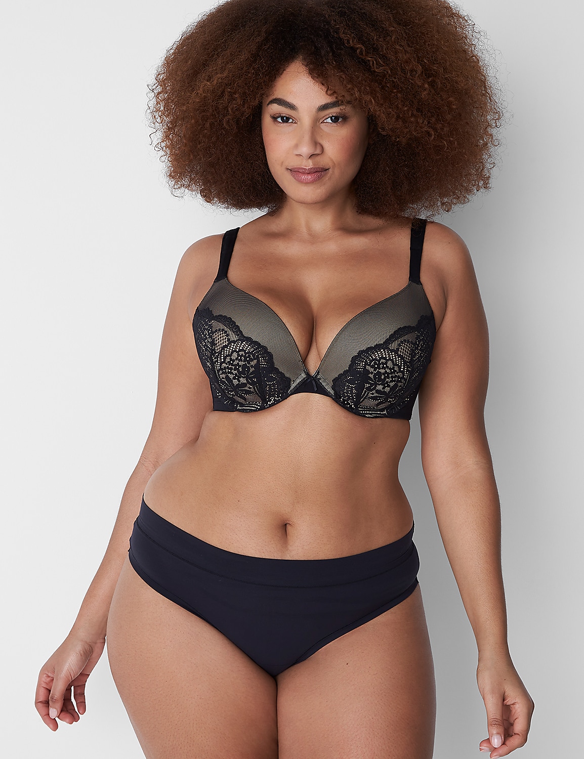 Boost Plunge Bra With Lace Product Image 1