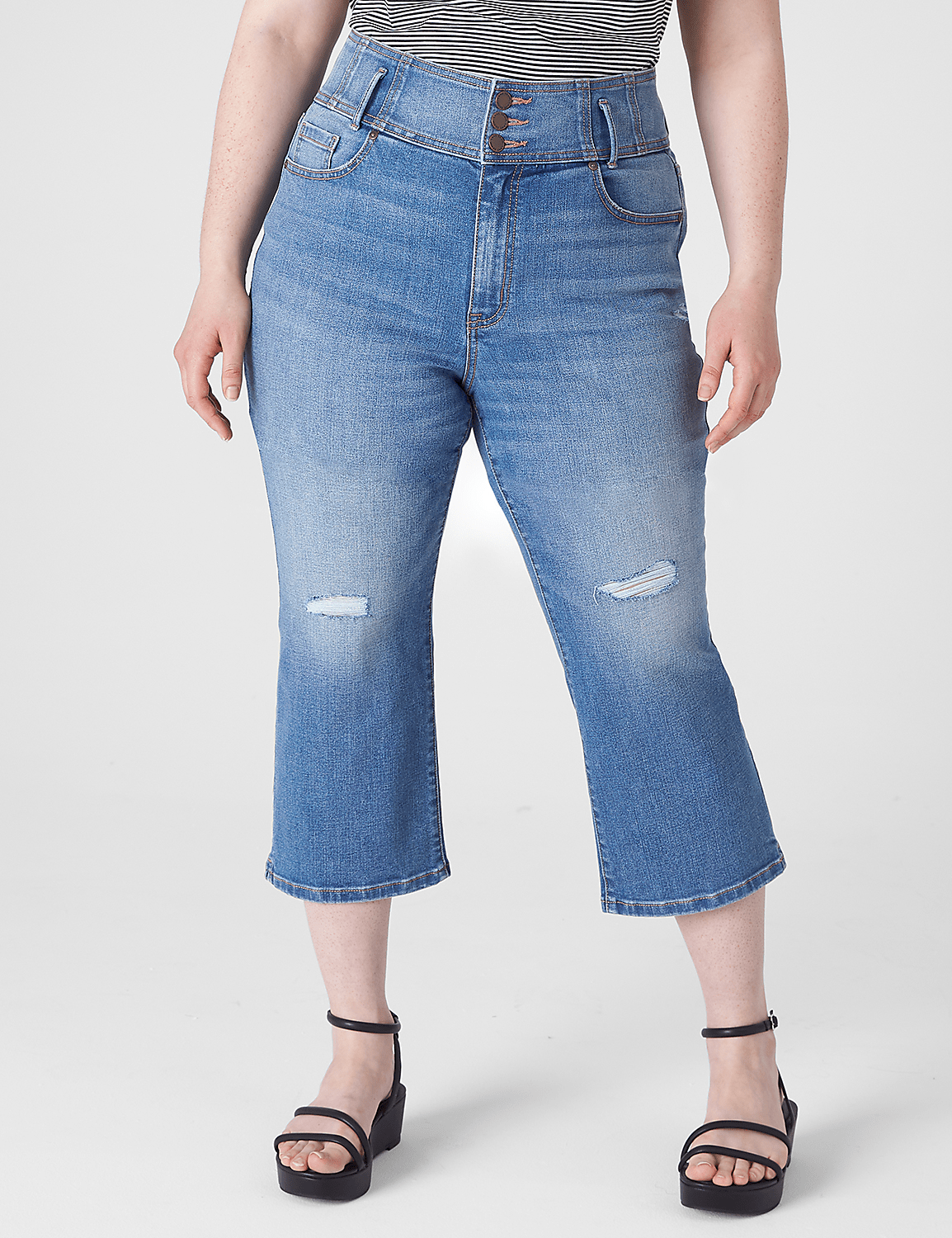 Ultra High-Rise Straight Leg Capri Jean | LaneBryant