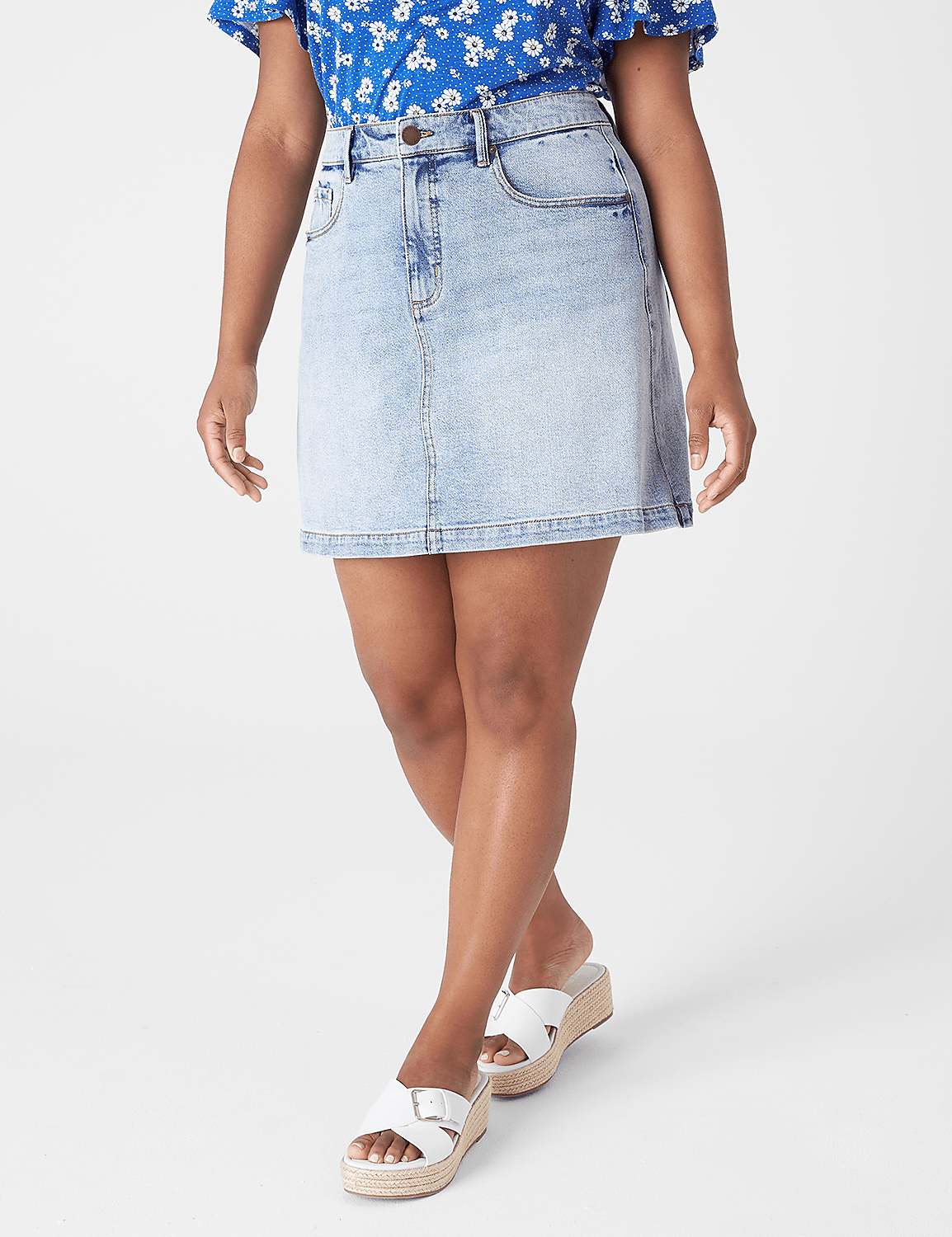 Denim Mini Skirt Product Image 1