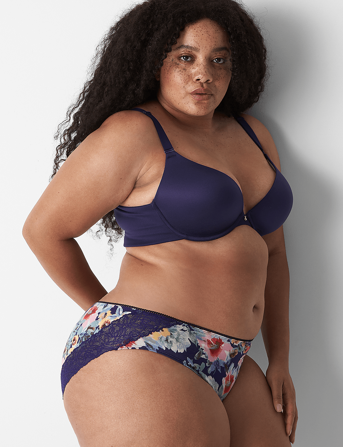 Cotton Hipster Lace-Back Panty Product Image 1