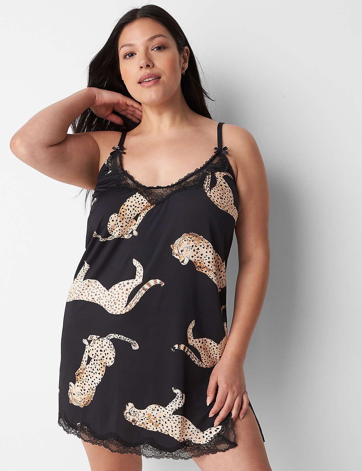 Micro Lace Trim Chemise 1131292 | LaneBryant