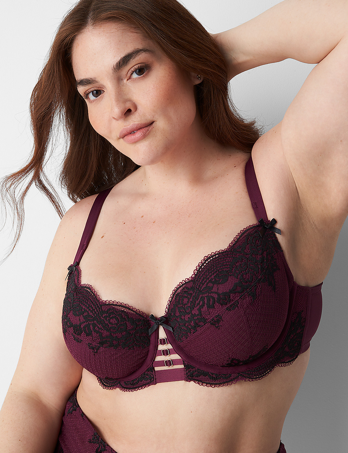 Lace Unlined Curvy Balconette Bra Product Image 1