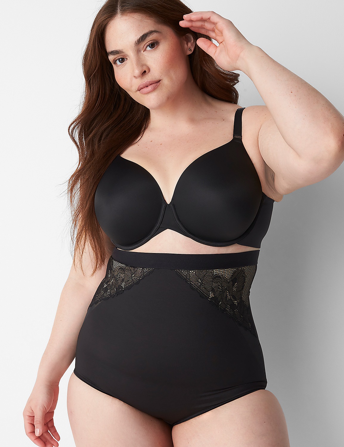 Level 3 Illusion High-Waist Brief With Lace Product Image 1