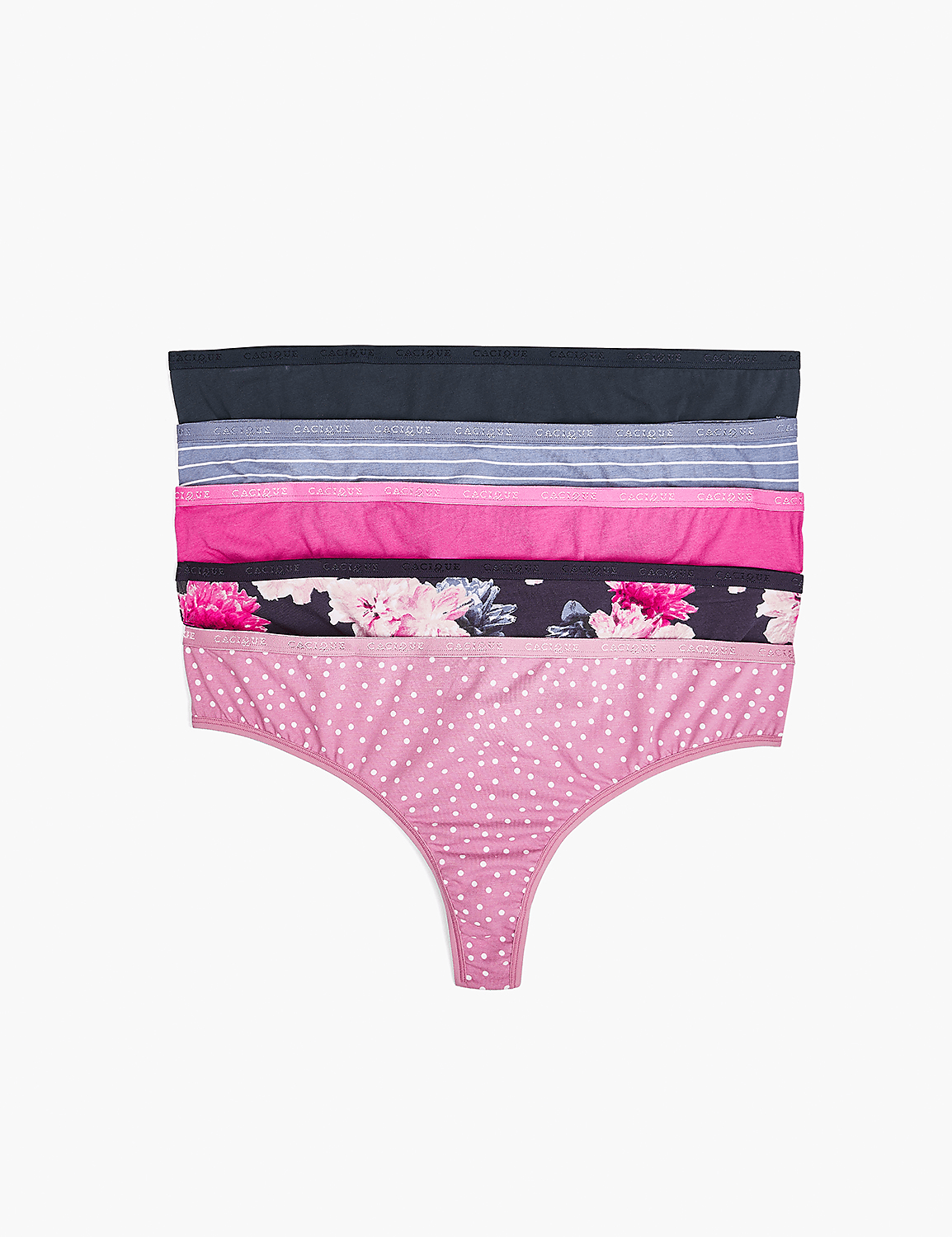 Cotton Wide-Side Thong - 5-Pack Product Image 1