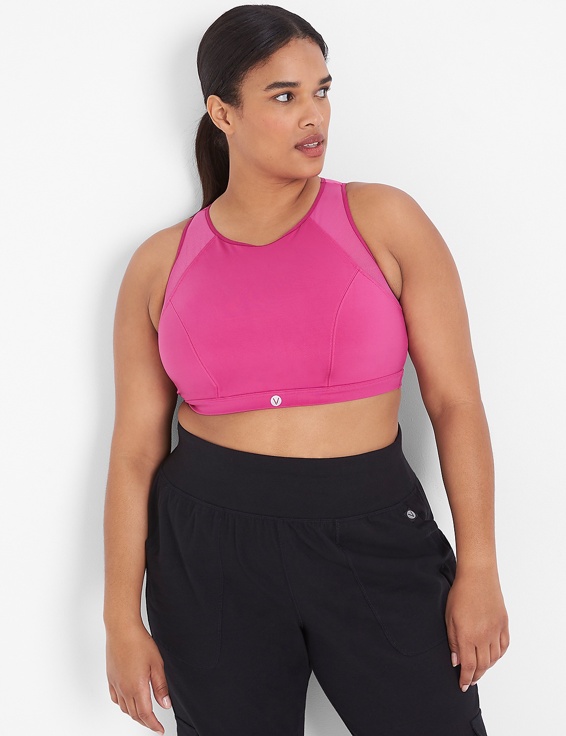 LIVI Wireless Low-Impact Wicking High-Neck Sports Bra Product Image 1
