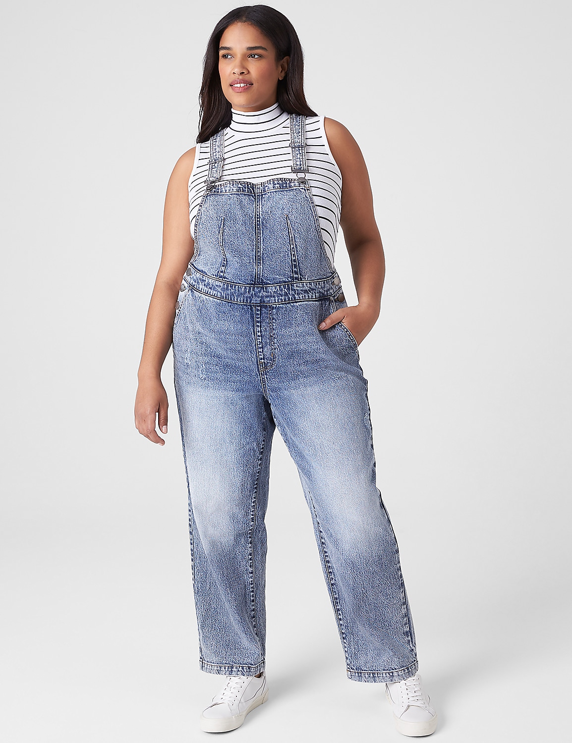 Straight Leg Denim Overall Product Image 1