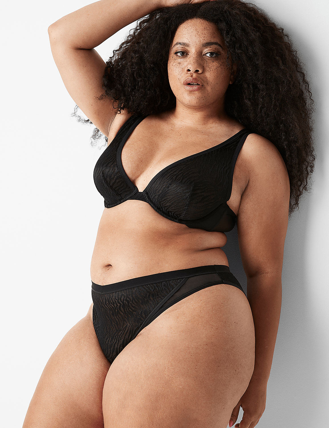 Zebra Lace Dipped Tanga Panty | LaneBryant